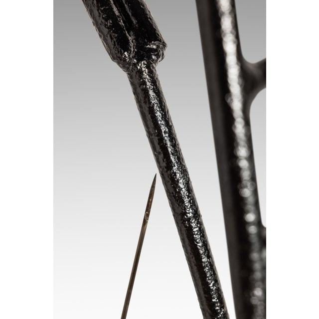 Oversized Modernist Wrought Iron Sculptural "Spine Chair" in the Manner of Andre Dubreuil, United States, C. 1980s For Sale - Image 18 of 18
