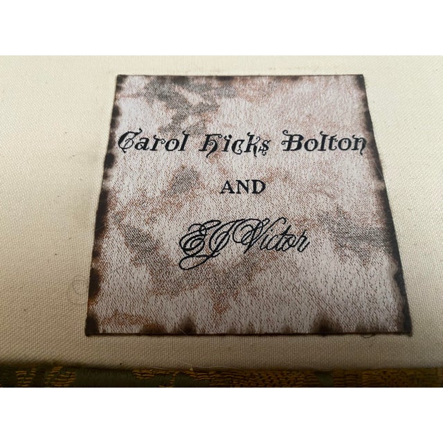 Exquisite and Unique Vintage Masterpiece Sofa Creation by Carol Hicks Bolton and E J Victor. The sofa and pillows have...