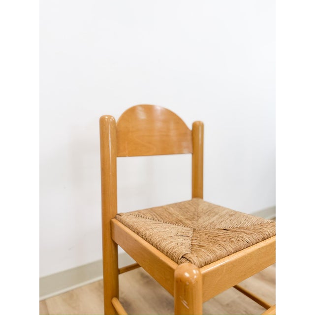 Mid 20th Century Hank Lowenstein Style MCM Blonde Dining Chair Vintage Mid-Century Modern Arched Back For Sale - Image 5 of 11