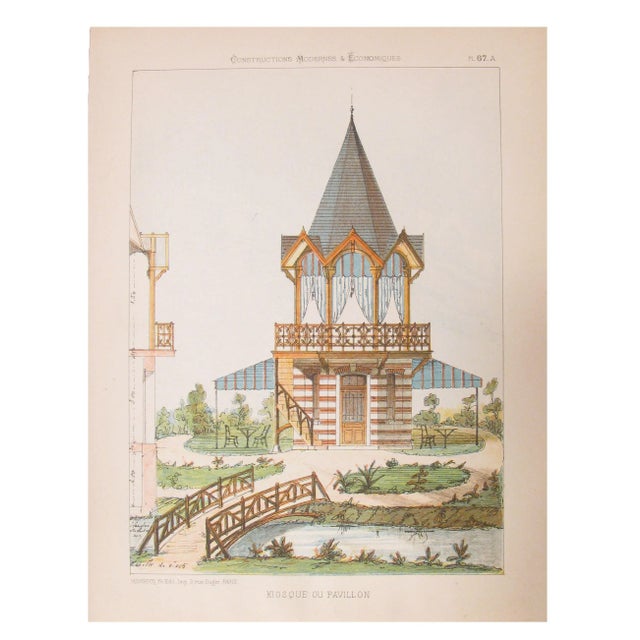 1880s French Architectural Lithograph Folio, 25 Sheets For Sale - Image 12 of 12