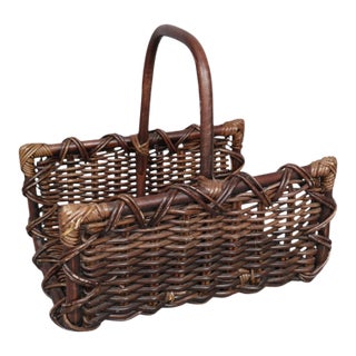 French Open Ended Log Basket For Sale