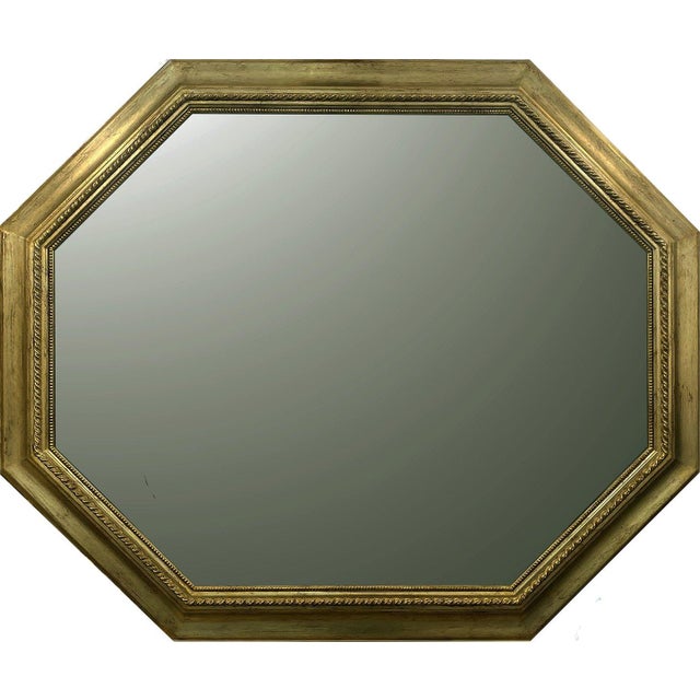 Vintage Mecca Silver Leaf Octagonal Wall Mirror, Italy, 2000s For Sale - Image 6 of 6