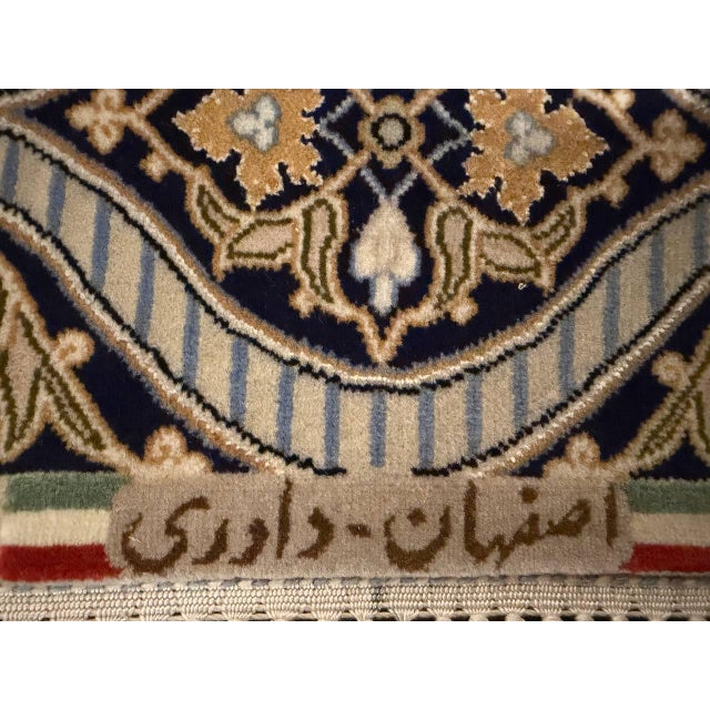 Pasargad Gray Persain Isfahan Silk & Wool For Sale - Image 9 of 13