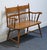 High End Vintage Solid Hard Rock Maple Colonial Early American 35" Bench Settee For Sale - Image 4 of 10