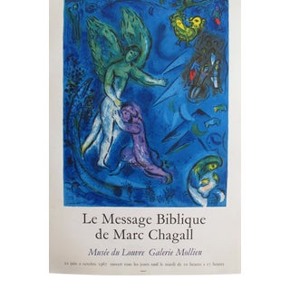 Original 1967 Poster Marc Chagall Le Message Biblique (Blue) For Sale