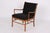 Ole Wanscher PJ149 Colonial Chair in Mahogany and Brown Fabric by Ole Wanscher for Poul Jeppesens Møbelfabrik, 1950s For Sale - Image 4 of 11