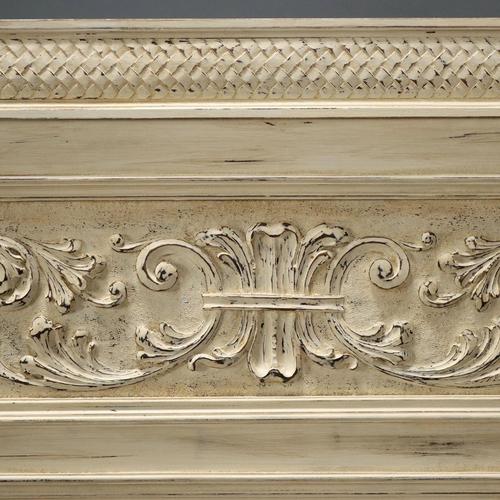 Double Bed in Carved Wood For Sale - Image 6 of 11