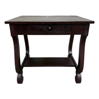 VTG Helm’s Furniture Empire / Colonial Revival Style Library Sofa Console Table For Sale