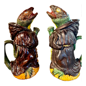 Portuguese Lizard-Monk Jug by Manuel Marfa