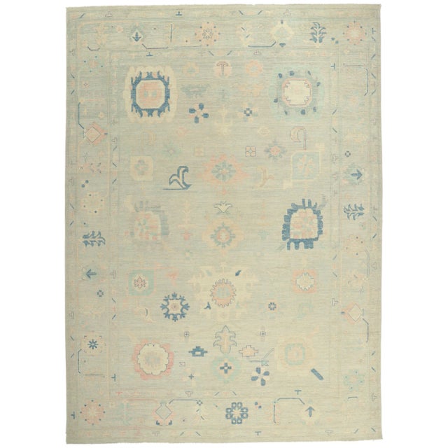 Modern Vintage Oushak Style Rug - 10'00 X 13'11 For Sale - Image 9 of 9
