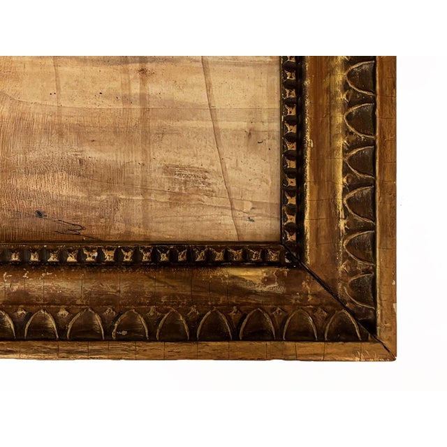 Brown "Temperament" Abstract Art in Antique Gold Frame, Transitional Wall Art by JTS For Sale - Image 8 of 10