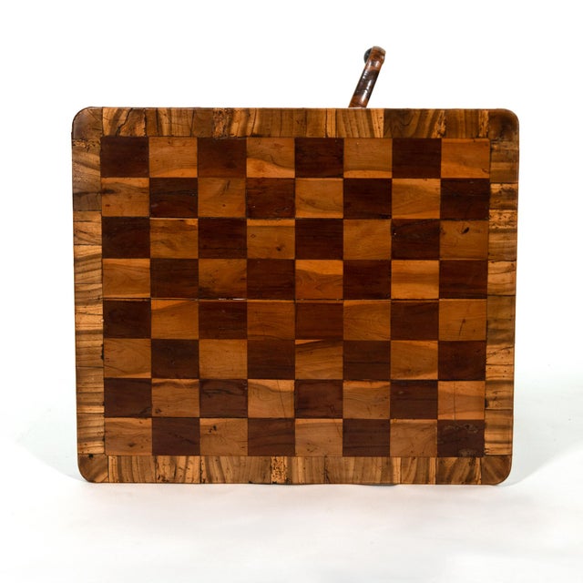 Regency Games Table With Chessboard Top and Oyster Veneer, English, Circa 1830 For Sale In San Francisco - Image 6 of 7