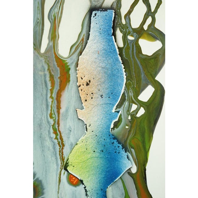 Luis Guevara Moreno, Abstract-Surrealist Oil Lamps, Mixed Media Painting, 1970s For Sale - Image 8 of 18