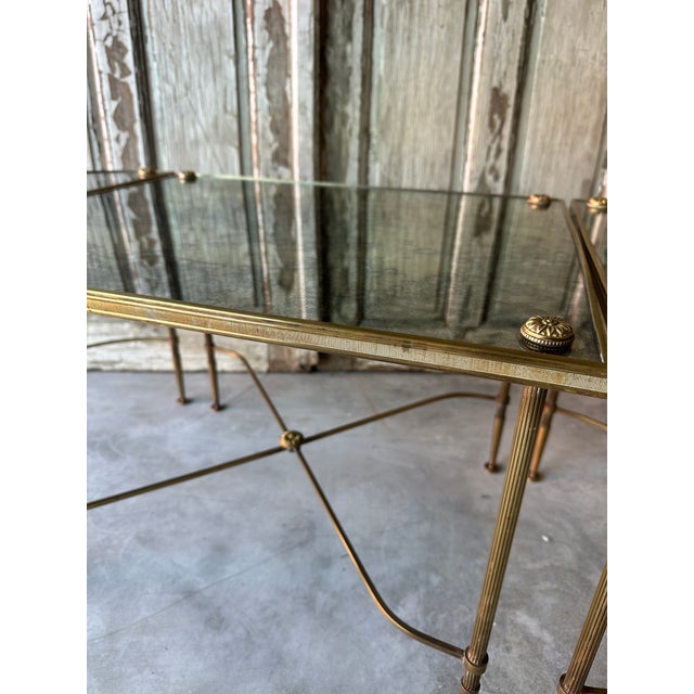 Tripartite Coffee Table attributed to Maison Baguès, 1970s For Sale - Image 4 of 12