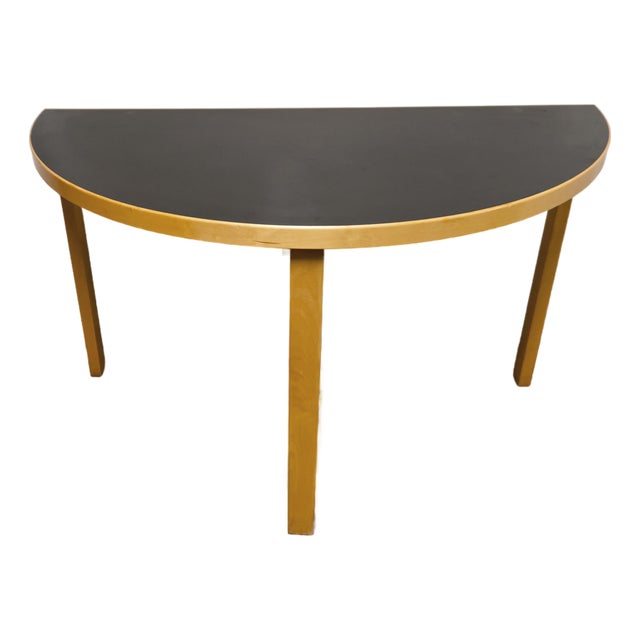 Alvar Aalto for Artek Attributed Demi-Lune Console Table For Sale