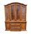 Brown Stanley Furniture Solid Walnut Italian Provincial 66" Buffet W. Lighted Display China Cabinet W. Grilled Doors 8311-04 For Sale - Image 8 of 15