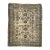 Antique Caucasian Prepidil Stylized Ram Horns in Beige & Navy Rug 4 x 5 For Sale