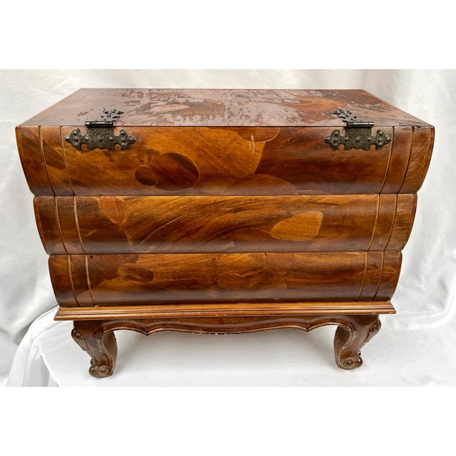 Mid 20th Century Vintage Burl Wood Book Stack Side Table For Sale - Image 4 of 11