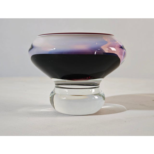 Mid-Century Modern Multi-Colored Submerged Glass Ashtray, 1950 For Sale - Image 3 of 15