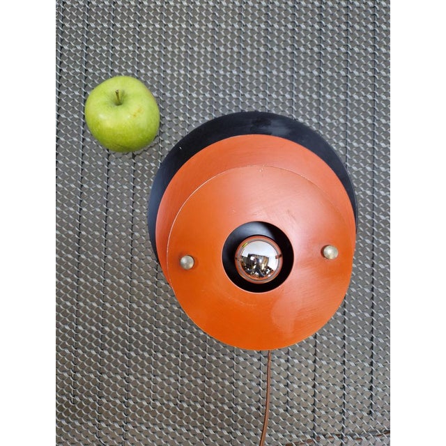 Mid-Century Metal Discus Wall Lamp attributed to Herda, 1960s For Sale - Image 14 of 15