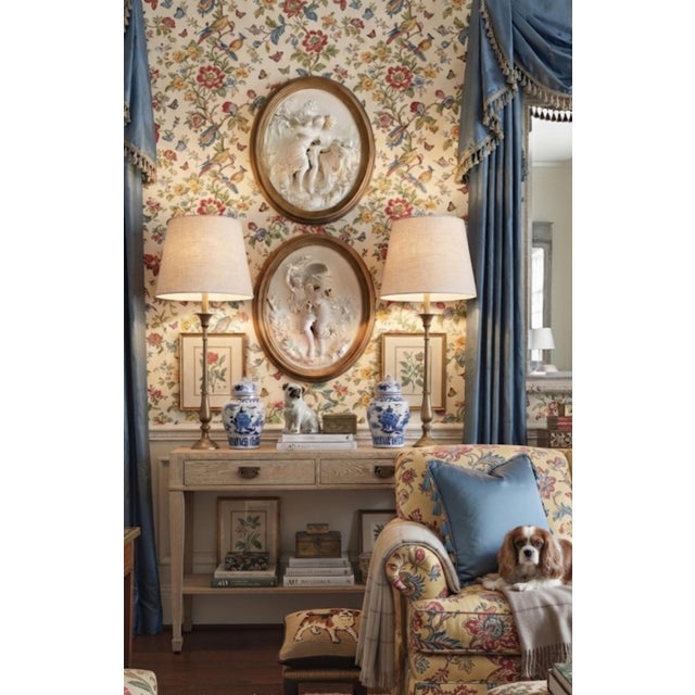 Mid 20th Century Pair of Vintage & Sculptural, Neoclassical Figural High Relief Wall Plaques – 13” X 16” Each Grandmillennial, Palm Beach Regency, French - See Pics! For Sale - Image 5 of 9