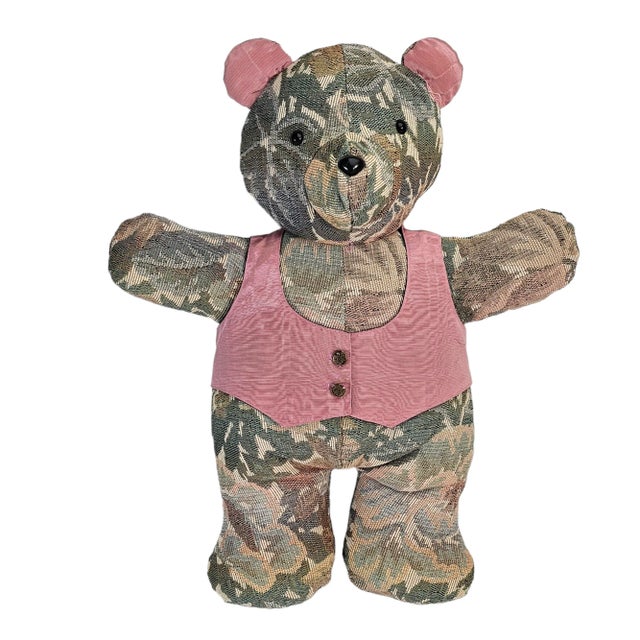 Floral Tapestry Tapestry Stuffed Toy Bear For Sale - Image 4 of 11
