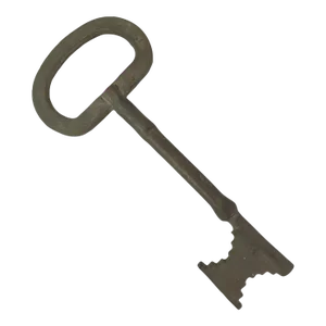 Mid-Century Oversize Brass Key Paperweight