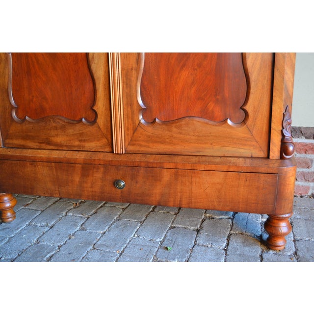 Antique Mahogany Biedermeier Maids Cupboard For Sale - Image 5 of 9
