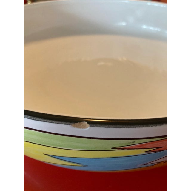 Vintage Italian l'Antica DI DeZutq Italian Pottery Serving Bowl For Sale - Image 6 of 7