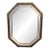 LaBarge Style Tortoiseshell Octagonal Wall Mirror, Vintage 1980s Design For Sale