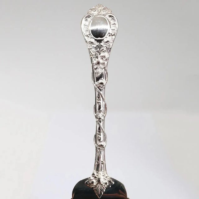 Early 21st Century Early 21st Century French Odiot Demidoff Sterling Silver Fish Serving Fork For Sale - Image 5 of 8