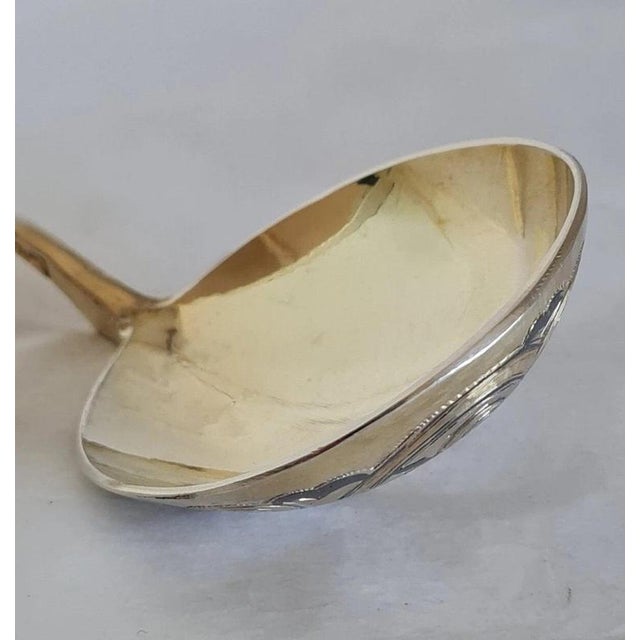 Antique Russian Silver-Gilt Niello Spoon, 1865 For Sale - Image 6 of 9