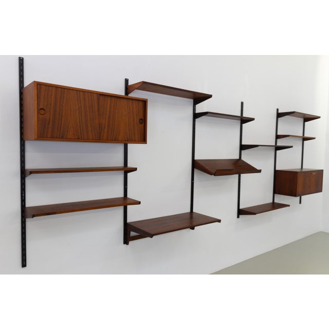 Mid-Century Modern Danish Rosewood 5-Bay Modular Wall Unit by Kai Kristiansen for FM, 1960s For Sale - Image 3 of 18