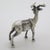 Metal Vintaga Italian Handmade Silver Ibex Figurine, Tuscany, Italy, 1970s For Sale - Image 7 of 12