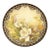 Vintage Japanese Hand-Painted Floral Cabinet Plate With Raised Relief Border For Sale