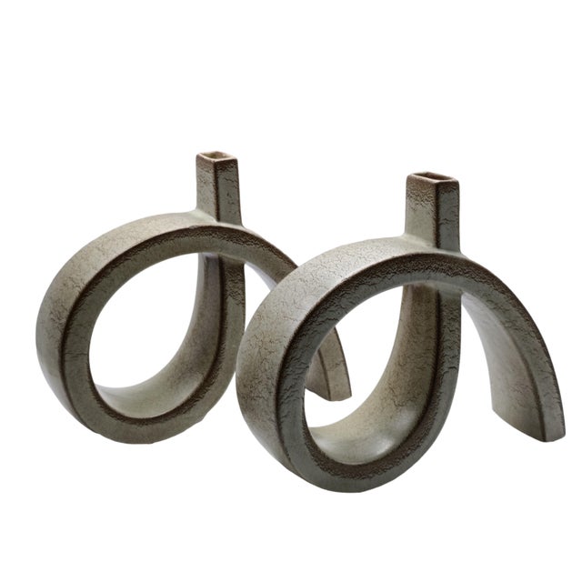 Ceramic Vintage Italian Ceramic Single-Flower Vase by Roberto Rigon for Bertoncello, 1970s For Sale - Image 7 of 9