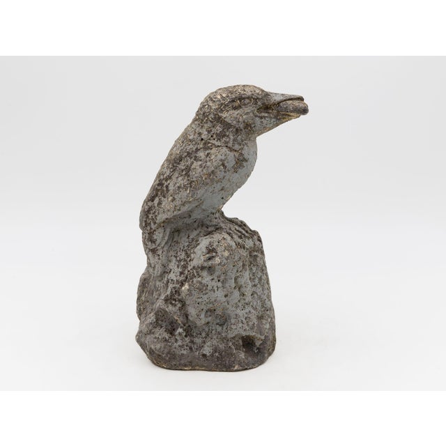 1960s Reconstituted Stone Raven, English Mid 20th C. For Sale - Image 5 of 18