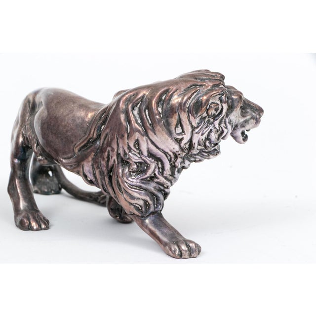 Vintage Israeli Sterling Silver Clad Lion Figurine Add a touch of noble character and timeless craftsmanship to your home...