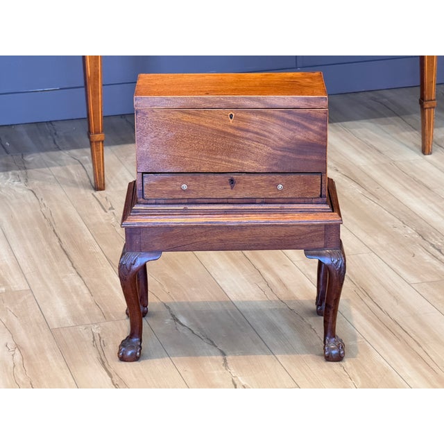 19th Century English George III Mahogany Diminutive Side Table For Sale - Image 4 of 11