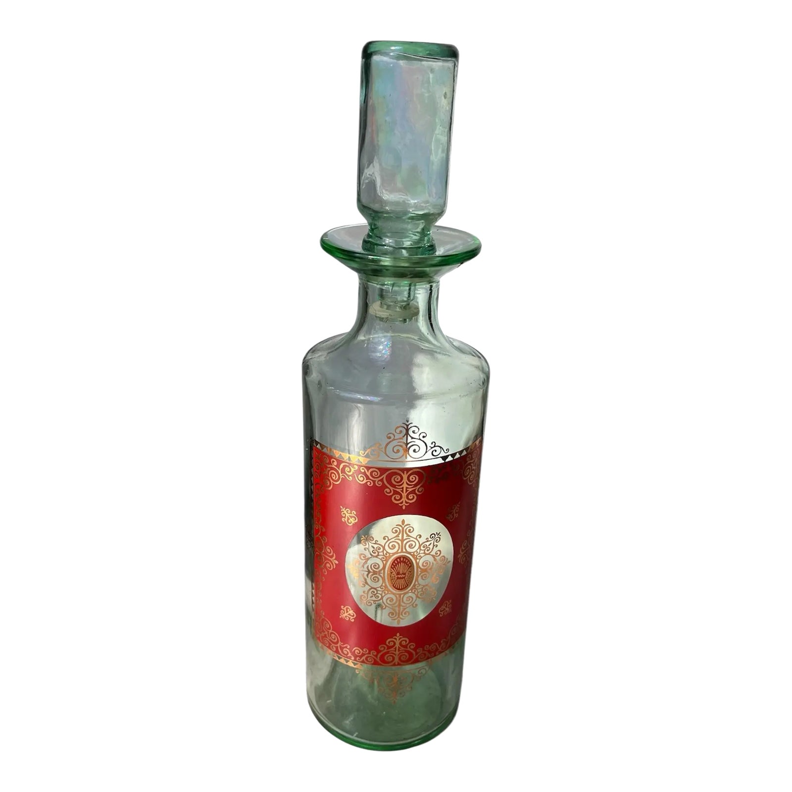 1960s Old Fitzgerald Glass Bottle Decanter With Glass Topper | Chairish