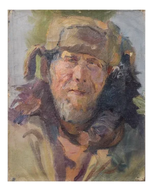 Sketch of Soldier, 20th-Century, Oil on Canvas