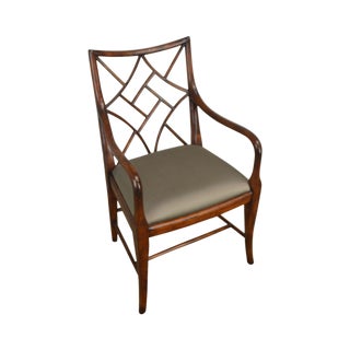 Theodore Alexander Mahogany Chinese Whispers George III Chippendale Armchair For Sale
