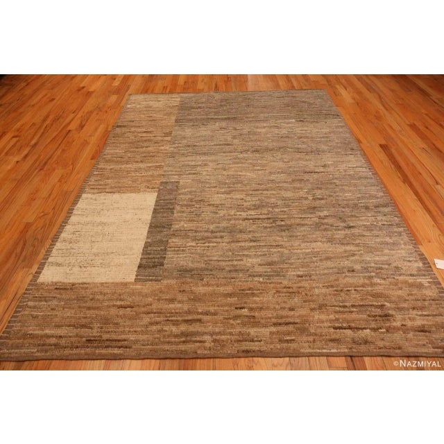 Modern Nazmiyal Collection Earthy Modern Moroccan Inspired Geometric Rug For Sale - Image 3 of 8