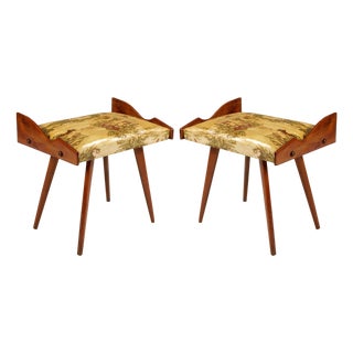 Mid-Century Modern Stools by La Permanente Mobili Cantù, 1950s, Set of 2 For Sale