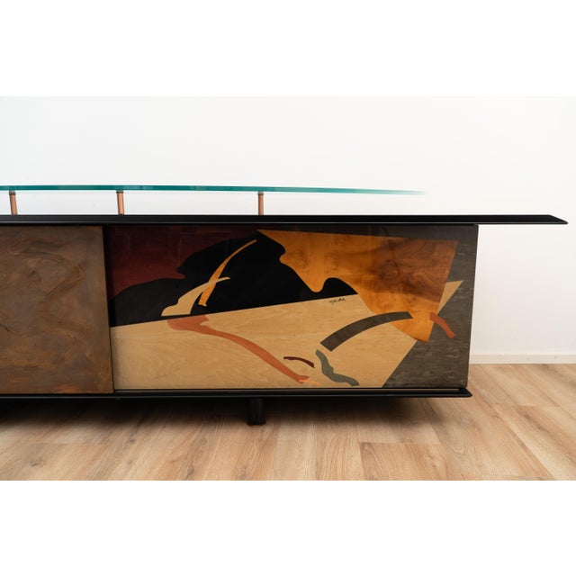 Black Sideboard from Carlo Malnati, 1980s For Sale - Image 8 of 18
