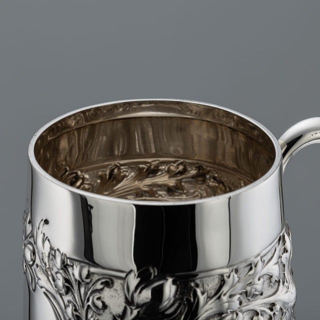 Antique Victorian Silver Mug, Sheffield, 1897 For Sale - Image 12 of 18