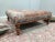 Wood Faded Rug Printed Fabric Upholstered Coffee Table For Sale - Image 7 of 11