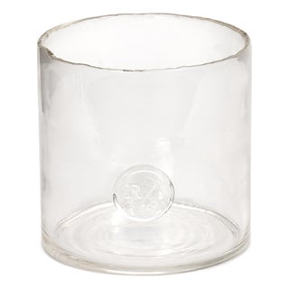 Monogram Glass Votive Large, Clear For Sale