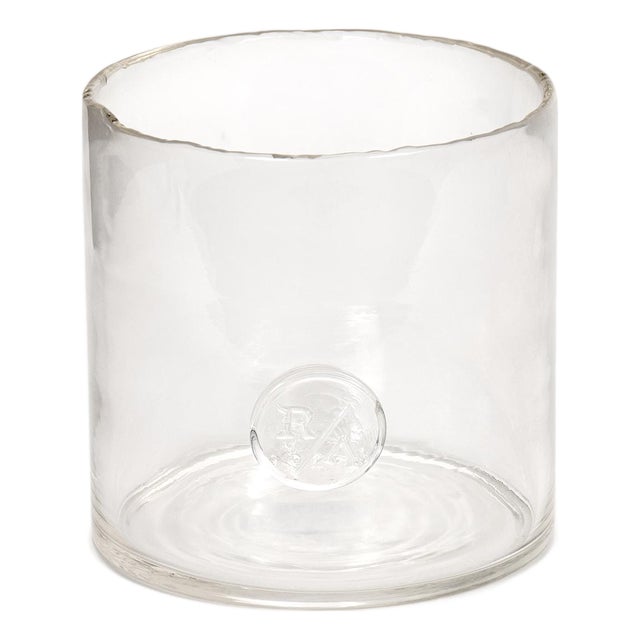 Regina Andrew Monogram Glass Votive Large, Clear For Sale