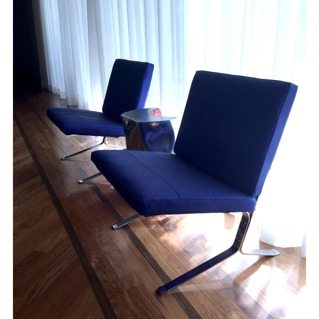 Design Pair of French Lounge Chairs by Olivier Mourgue For Sale - Image 4 of 9